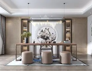 海南藏族新中式风格茶室如何规划设计