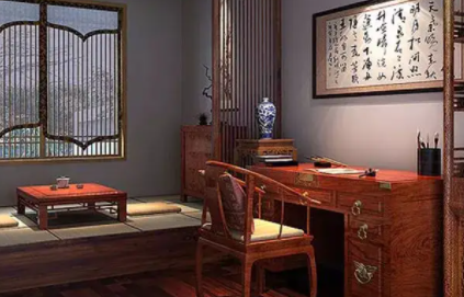 海南藏族书房中式设计美来源于细节